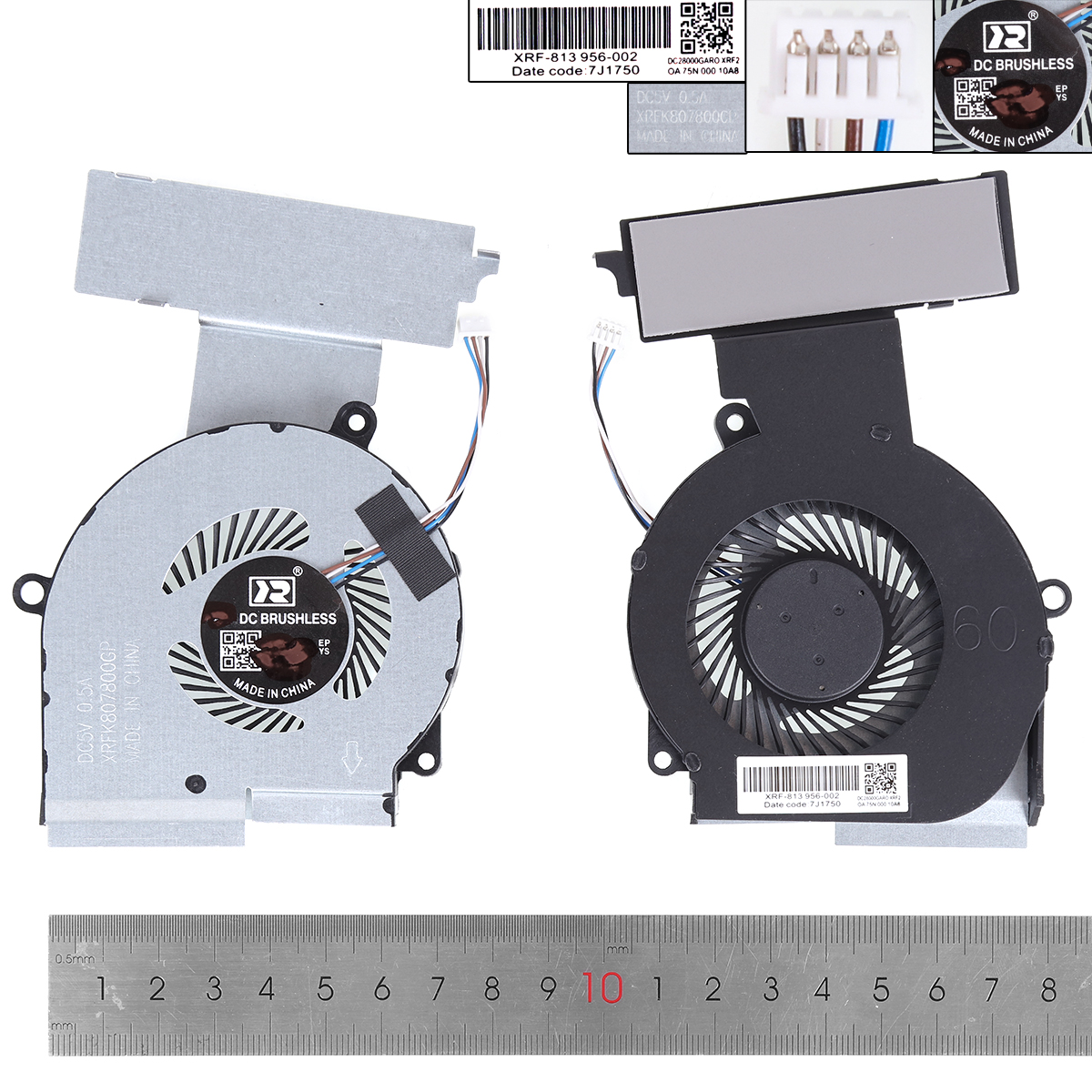 Picture of New Replacement CPU Cooling Fan For HP TPN-Q211 15-DC（CPU.High copy） N/A Layout